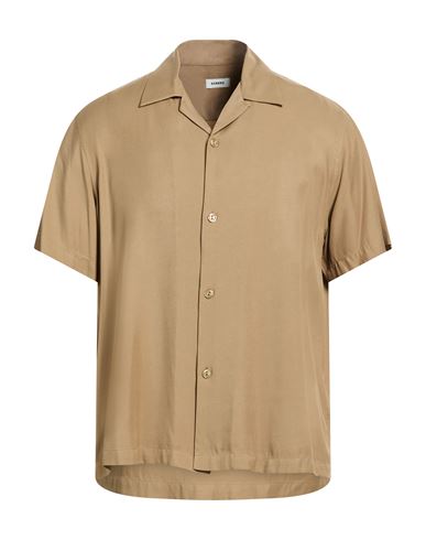 Man Shirt Khaki Size L Viscose