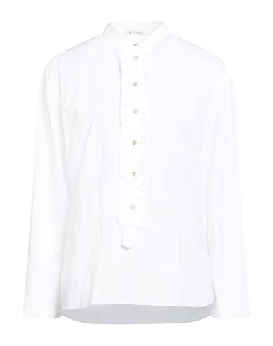 Trebarrabi Woman Top White Size L Cotton, Elastane