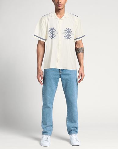 Man Shirt Ivory Size M Cotton, Linen