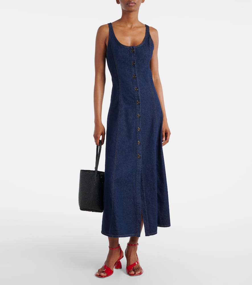 X Argent Farrow denim midi dress