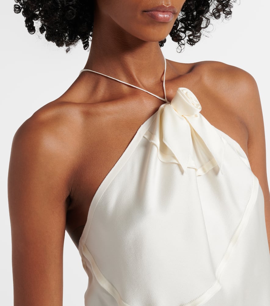 Gathered halterneck top