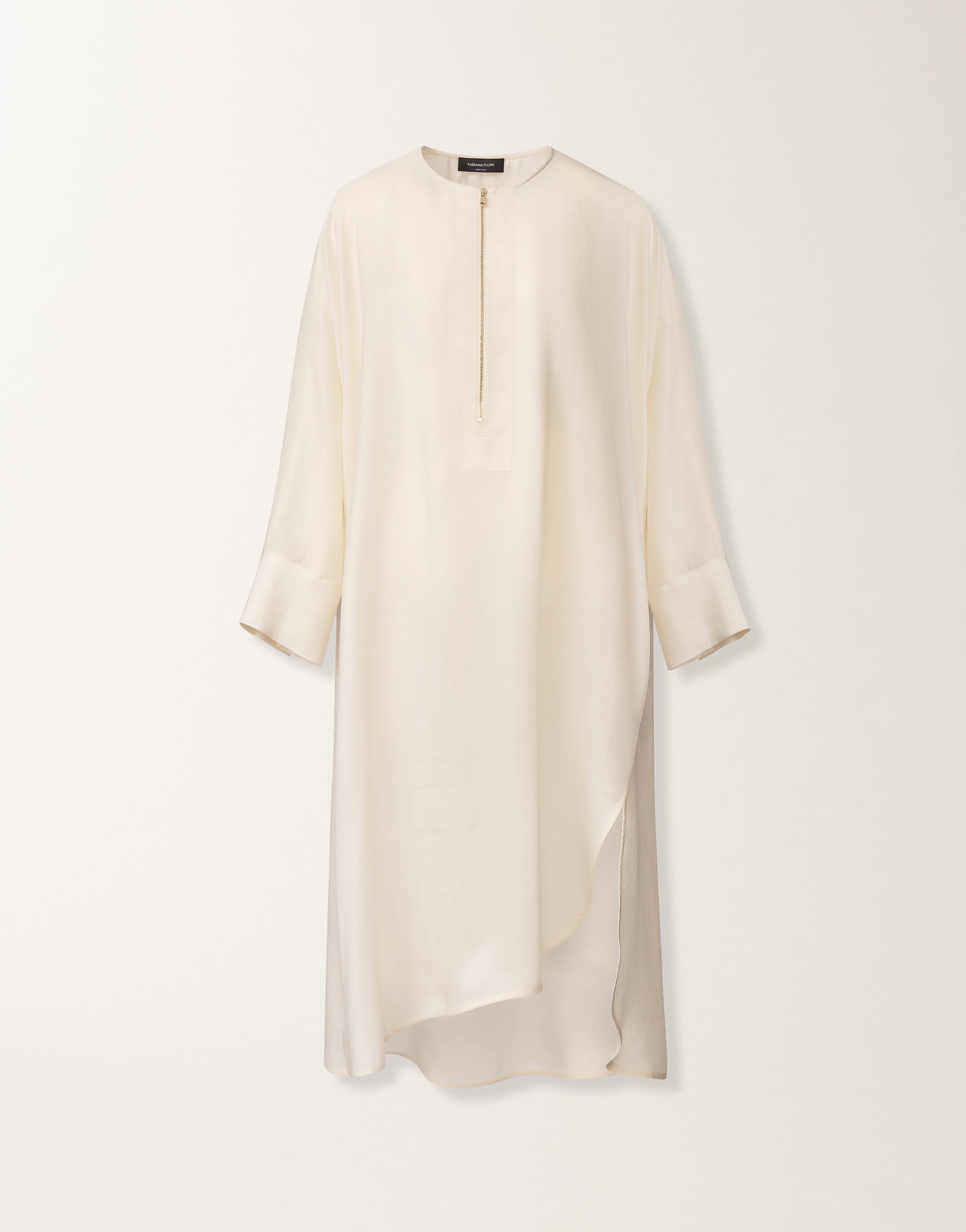 Fluid midi dress in cream