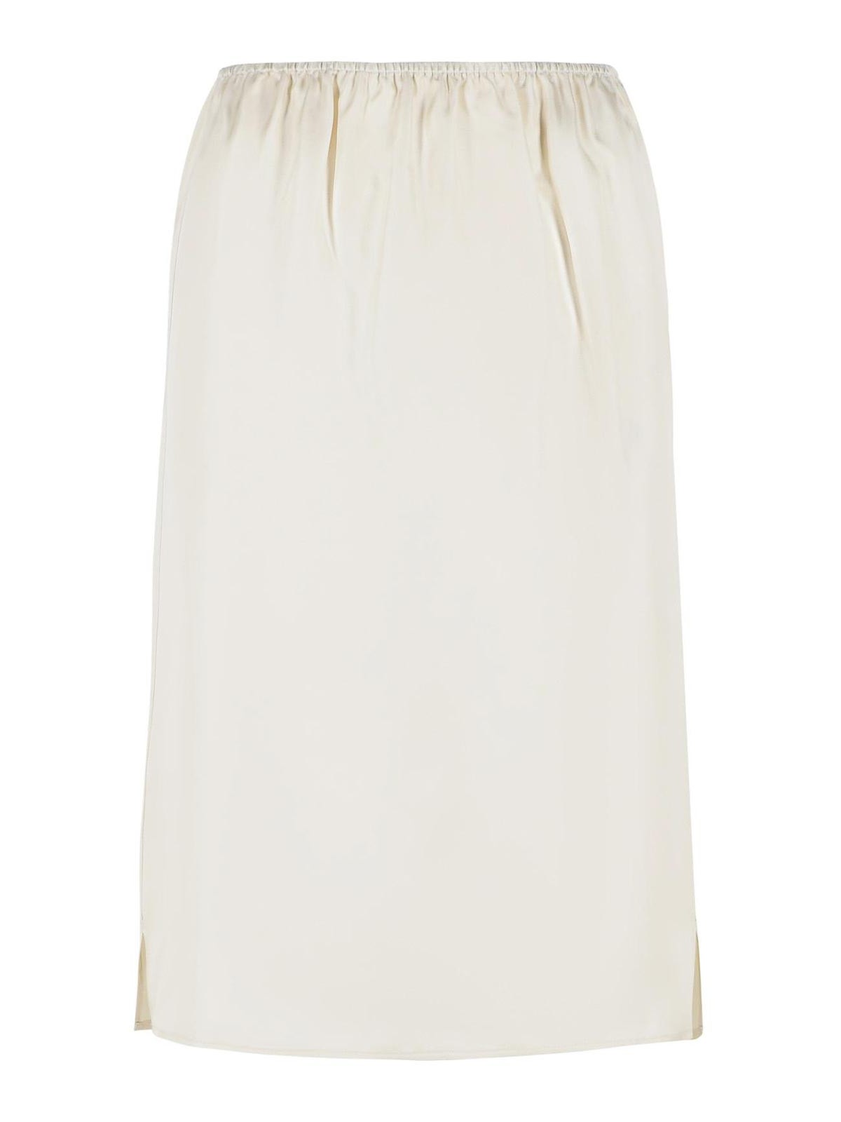 Vasali Ivory Silk Skirt