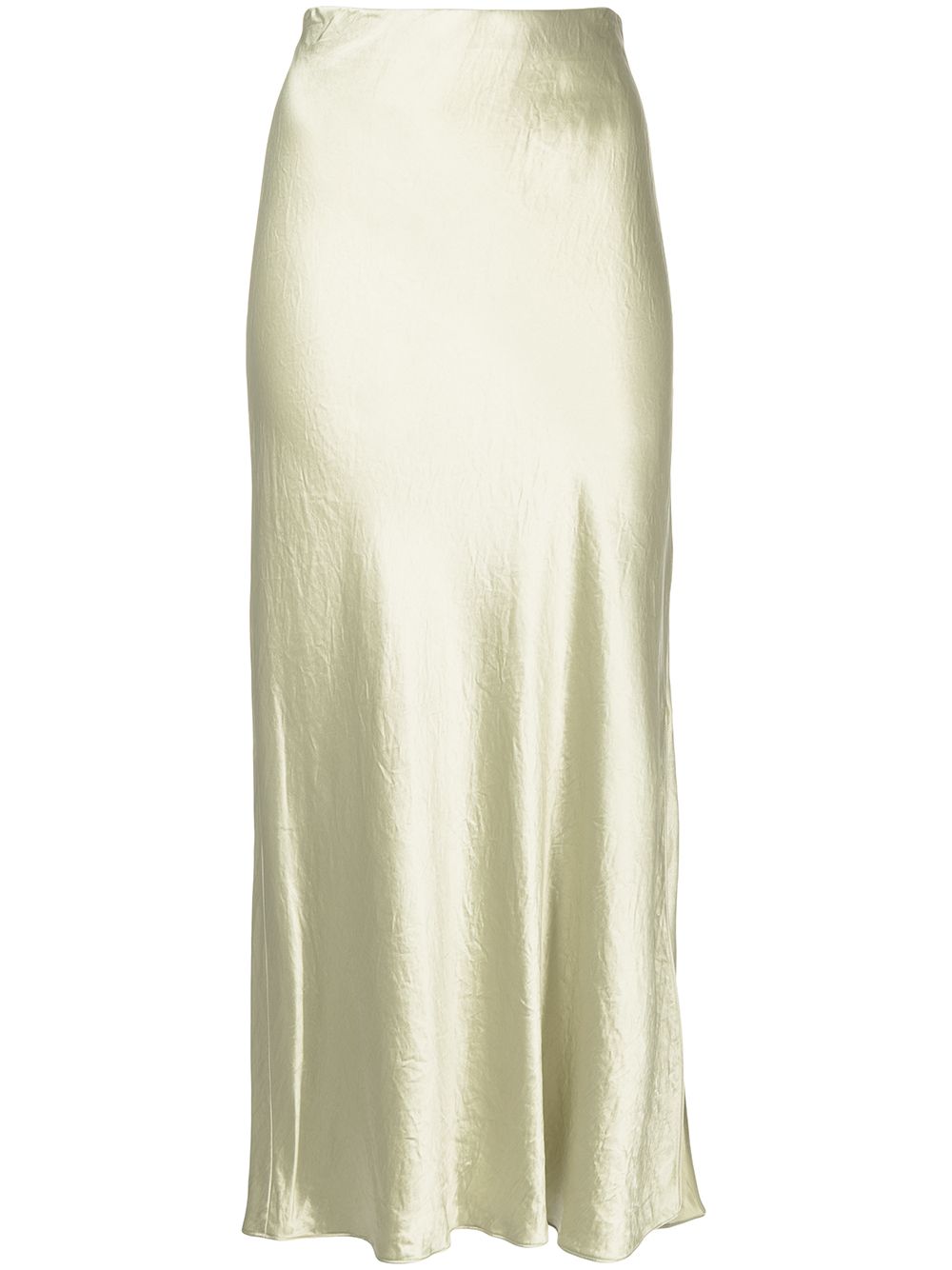 Slit-detail slip skirt - Green