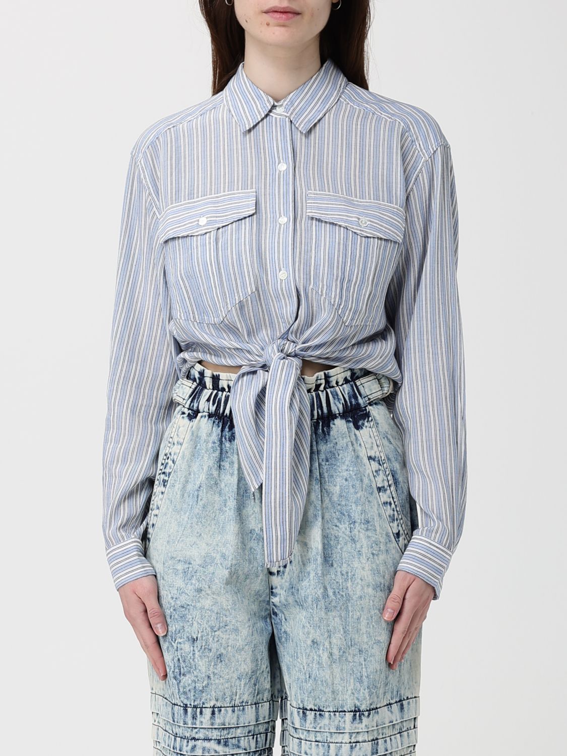 Shirt Woman color Gnawed Blue