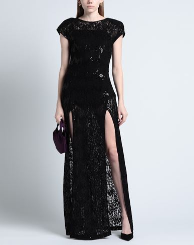 Woman Maxi dress Black Size 2 Polyamide, Elastane, Polyester