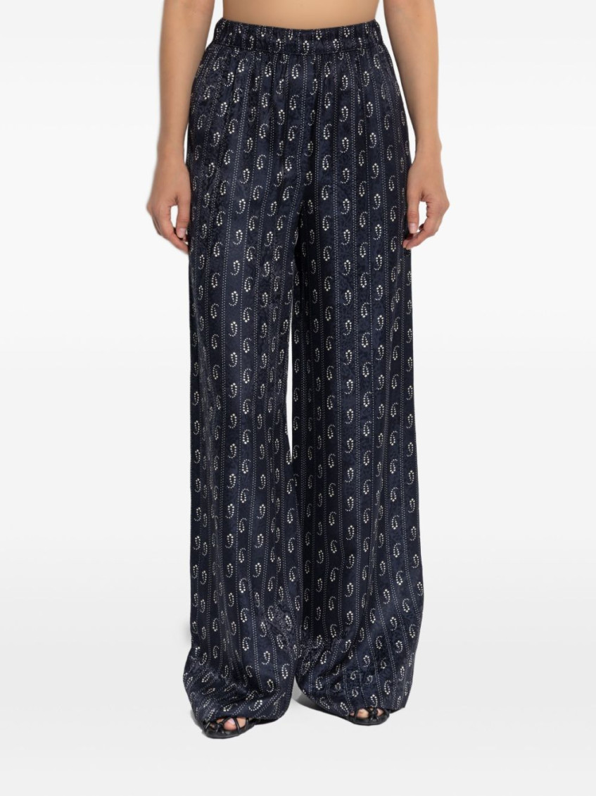 Jacquard Silk Trousers