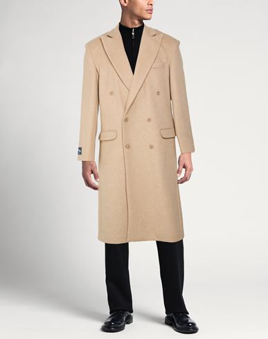 Family First Milano Man Coat Beige Size 34 Wool, Polyester