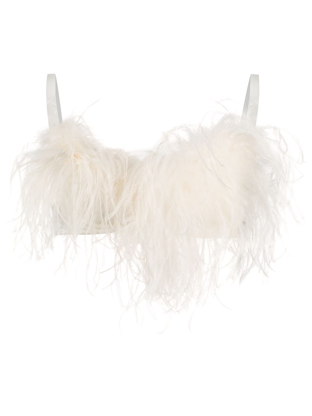 Feather-detail Esme bra - White