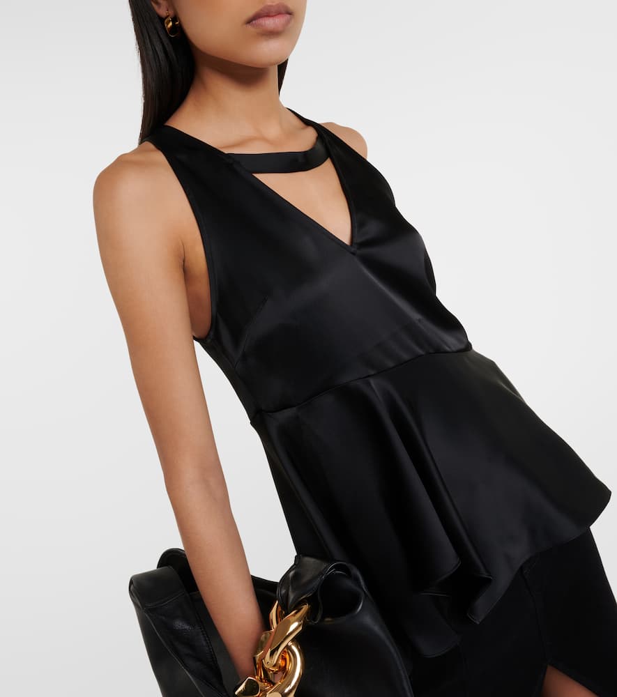 Asymmetric satin top