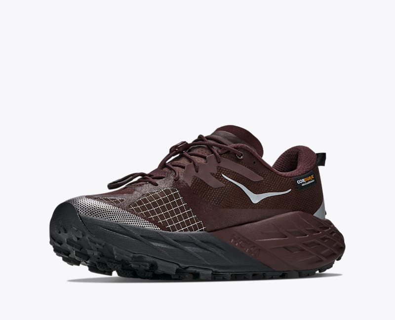 HOKA Women's Speedgoat 7 GTX Shoes in Deep Mauve/Black