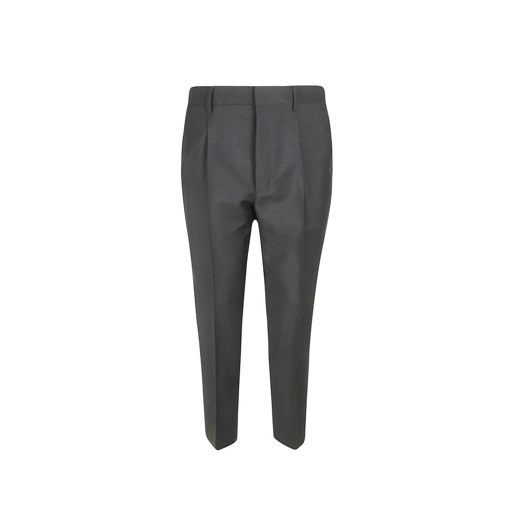 Wool Blend Trousers — Gray