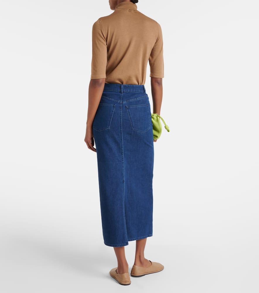 Sera denim midi skirt