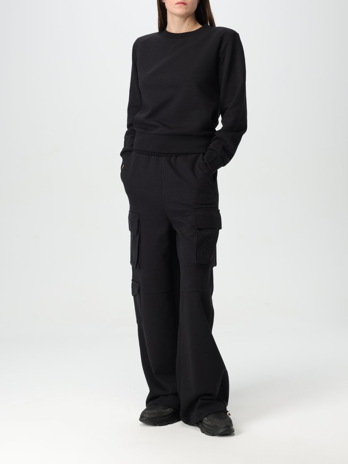 Fleece cargo pants - Black