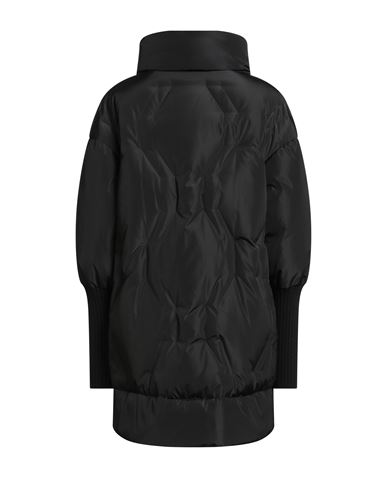 Woman Puffer Black Size 6 Polyester, Virgin Wool