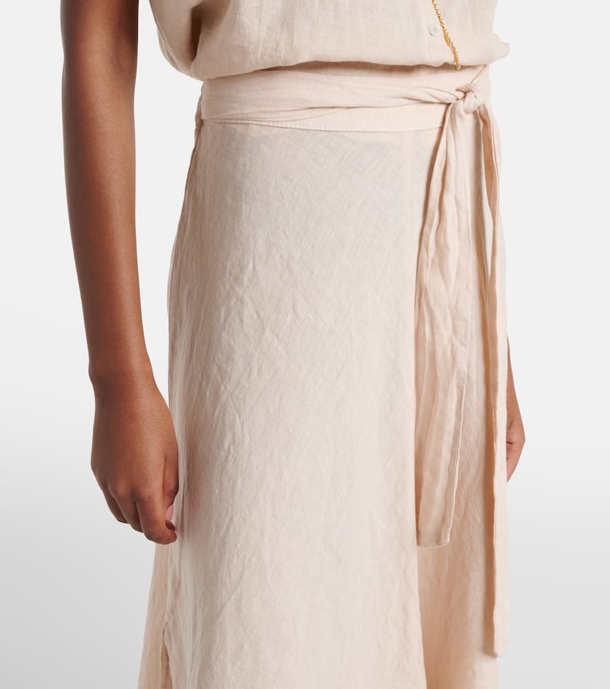 Malina linen midi skirt