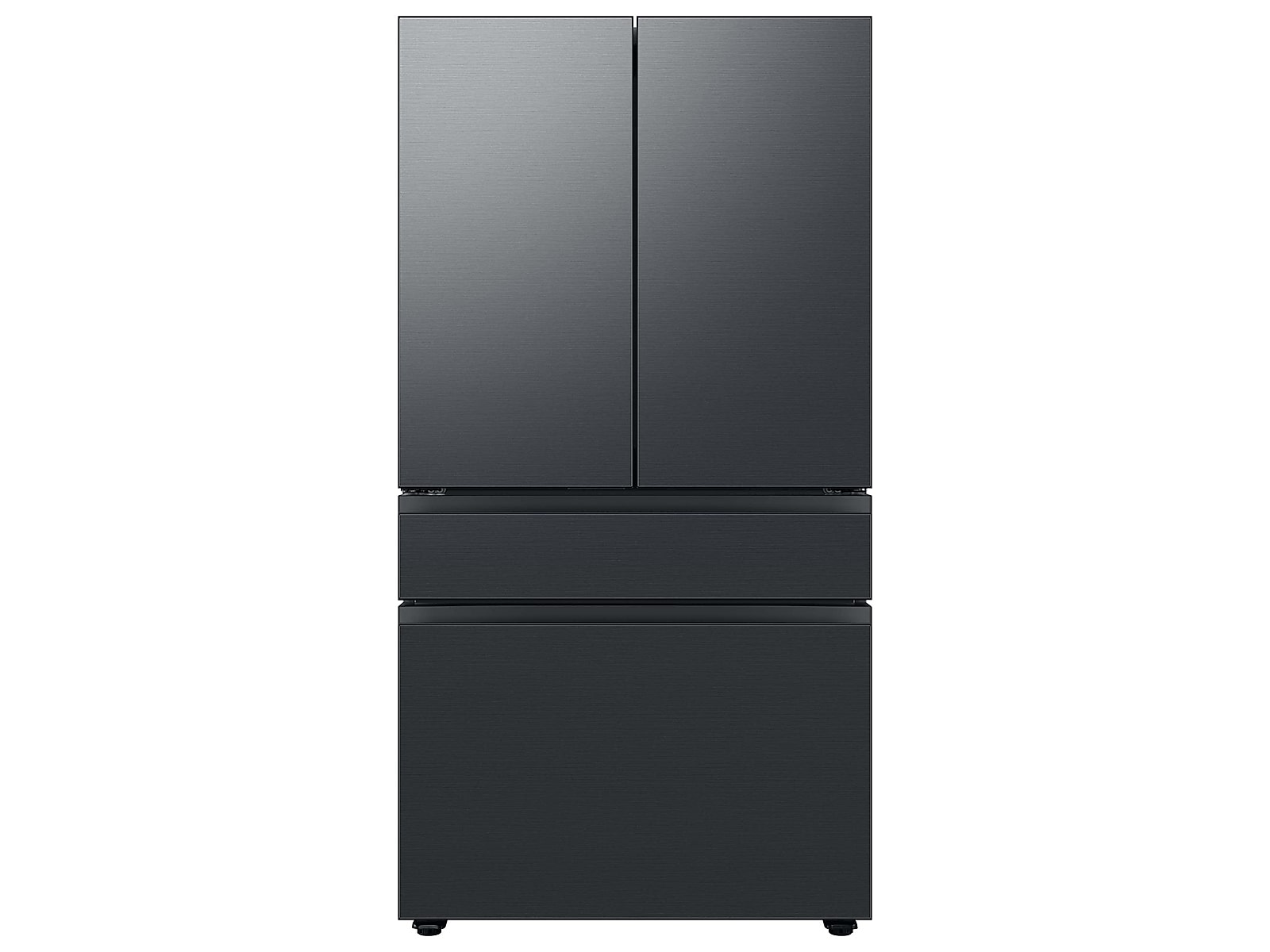 Bespoke 4-Door French Door Refrigerator Panel in Matte in Black Steel - Bottom Panel(RA-F36DB4MT/AA)