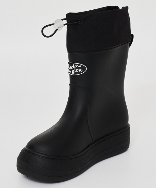 RC RE-RAIN SHIRRING BOOTS BLACK