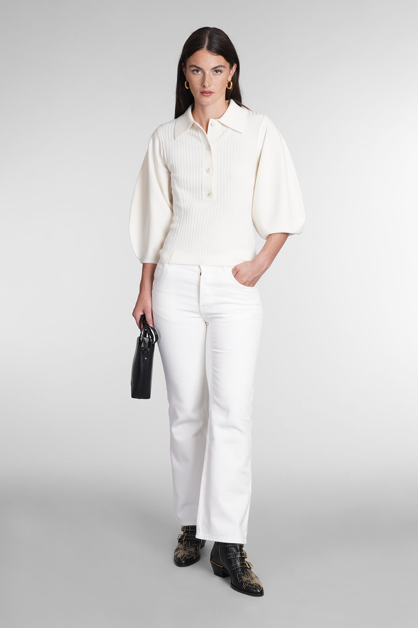 Knitwear In Beige Wool