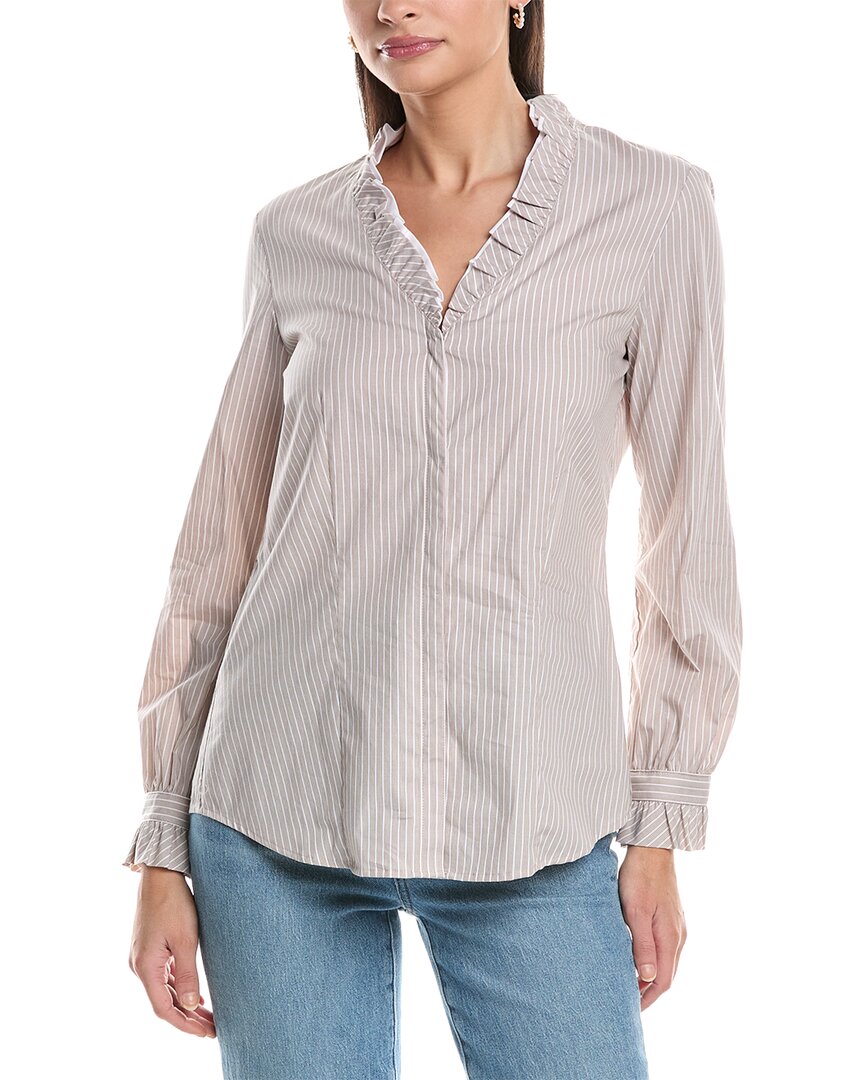 Ruffle Button Down Shirt