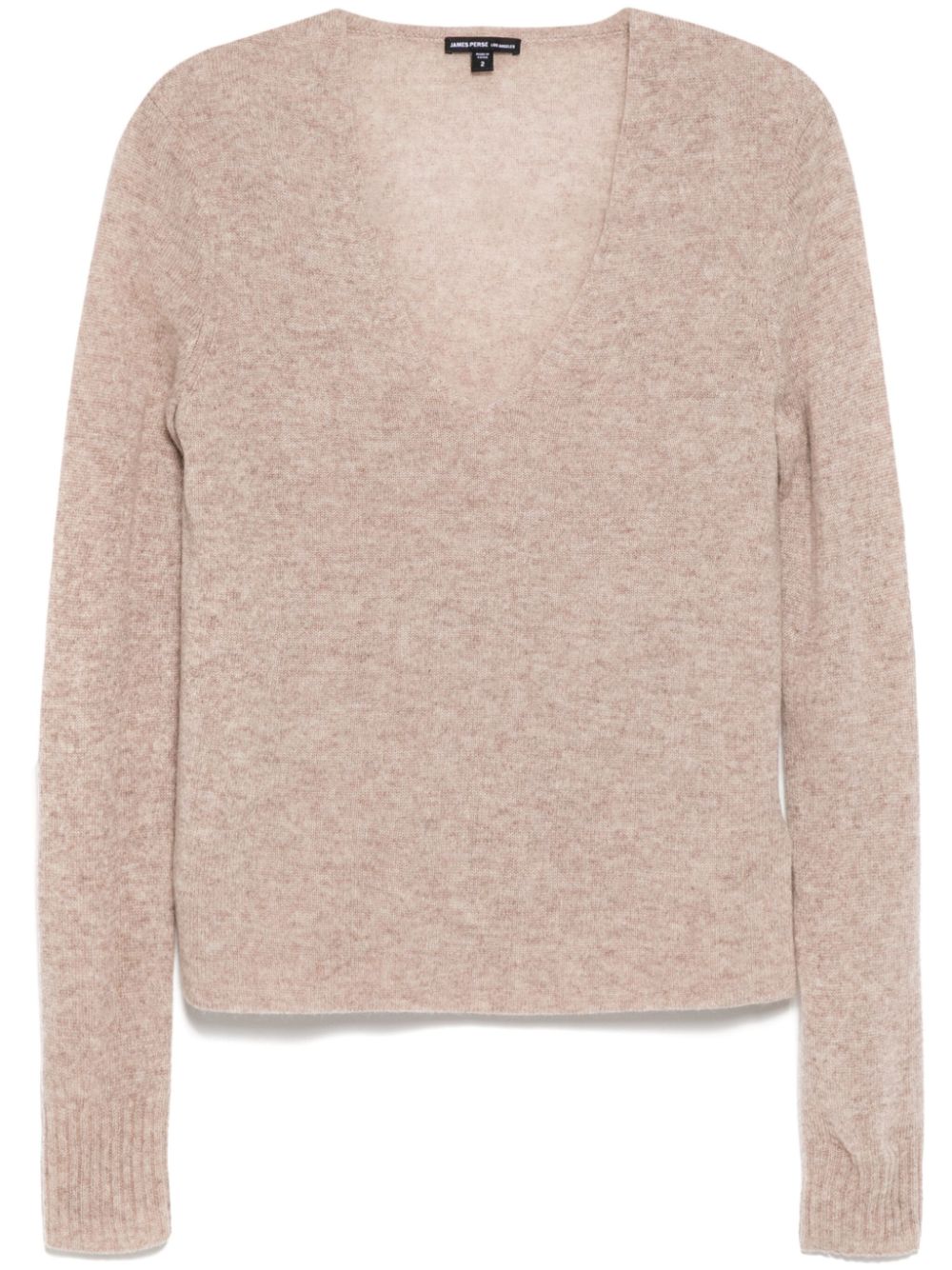 Soft Featherweight Cashmere Deep V sweater - Brown