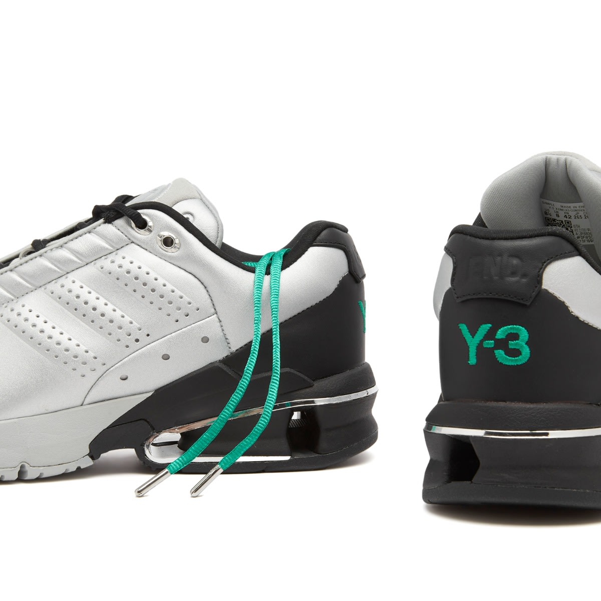 END. x A3 Control Sneaker Black/Metallic Silver/Court Green