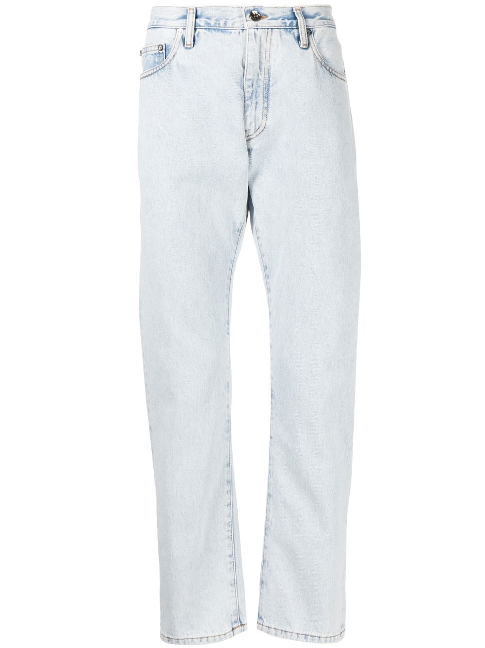 Arrows-print straight-leg jeans