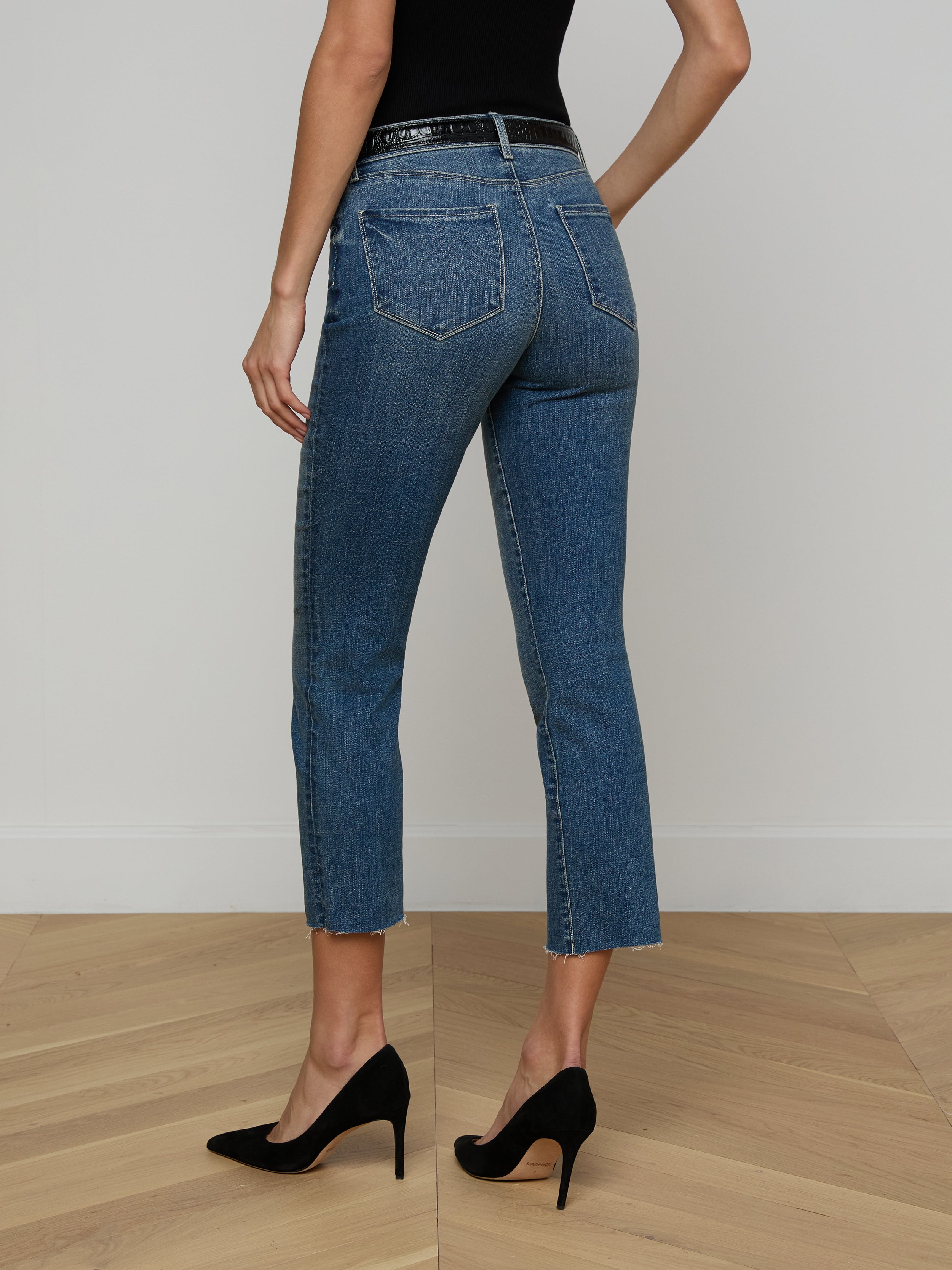 Sada Cropped Slim-Leg Jean In Fair Oak