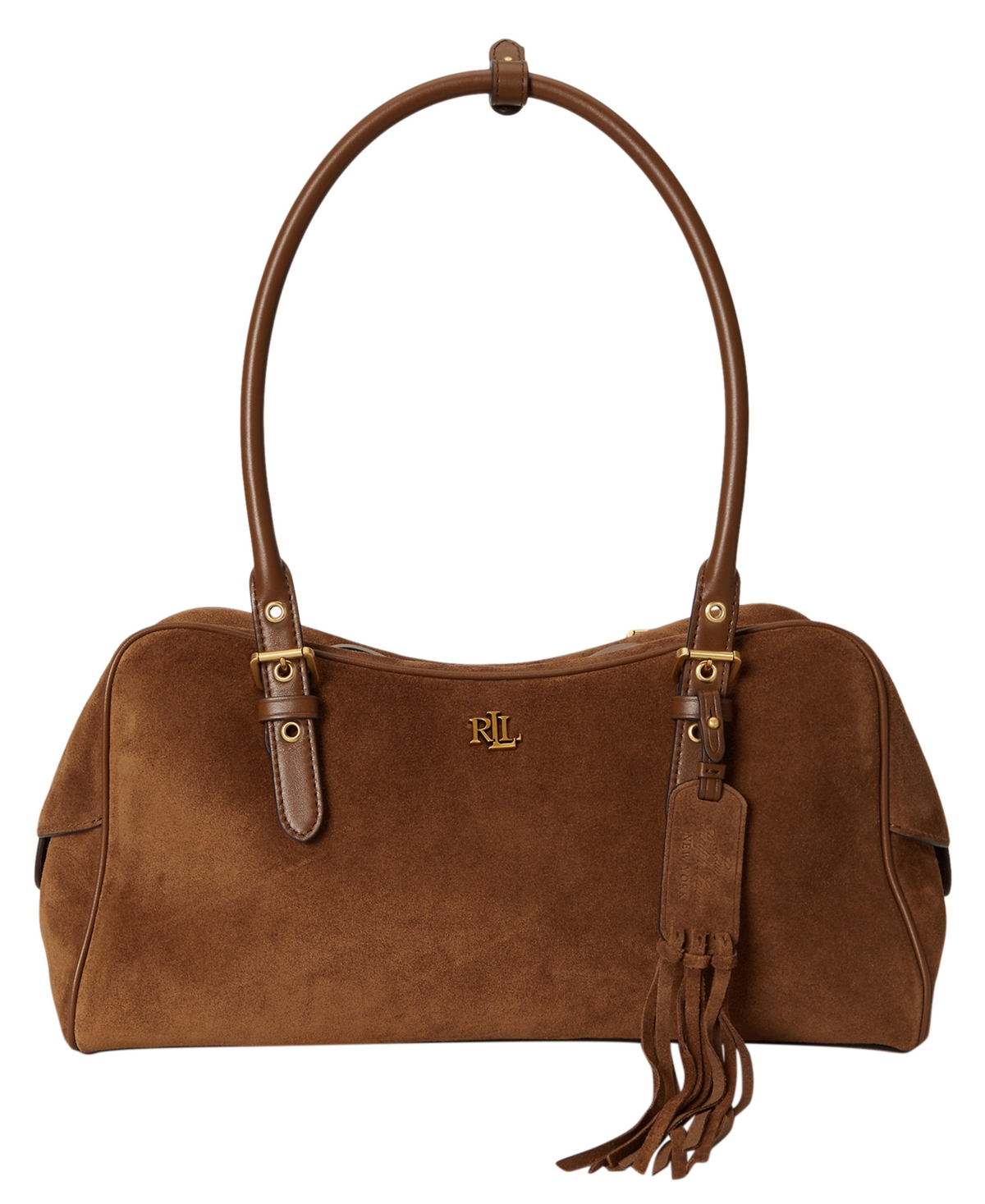 Marcy Zipper Leather Large Satchel Handbag - Light Tobacco