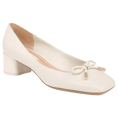 Natalia Pump - Cream Leather