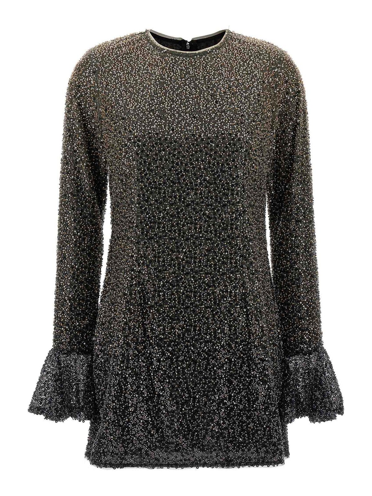 Beaded Ls Mini Dress