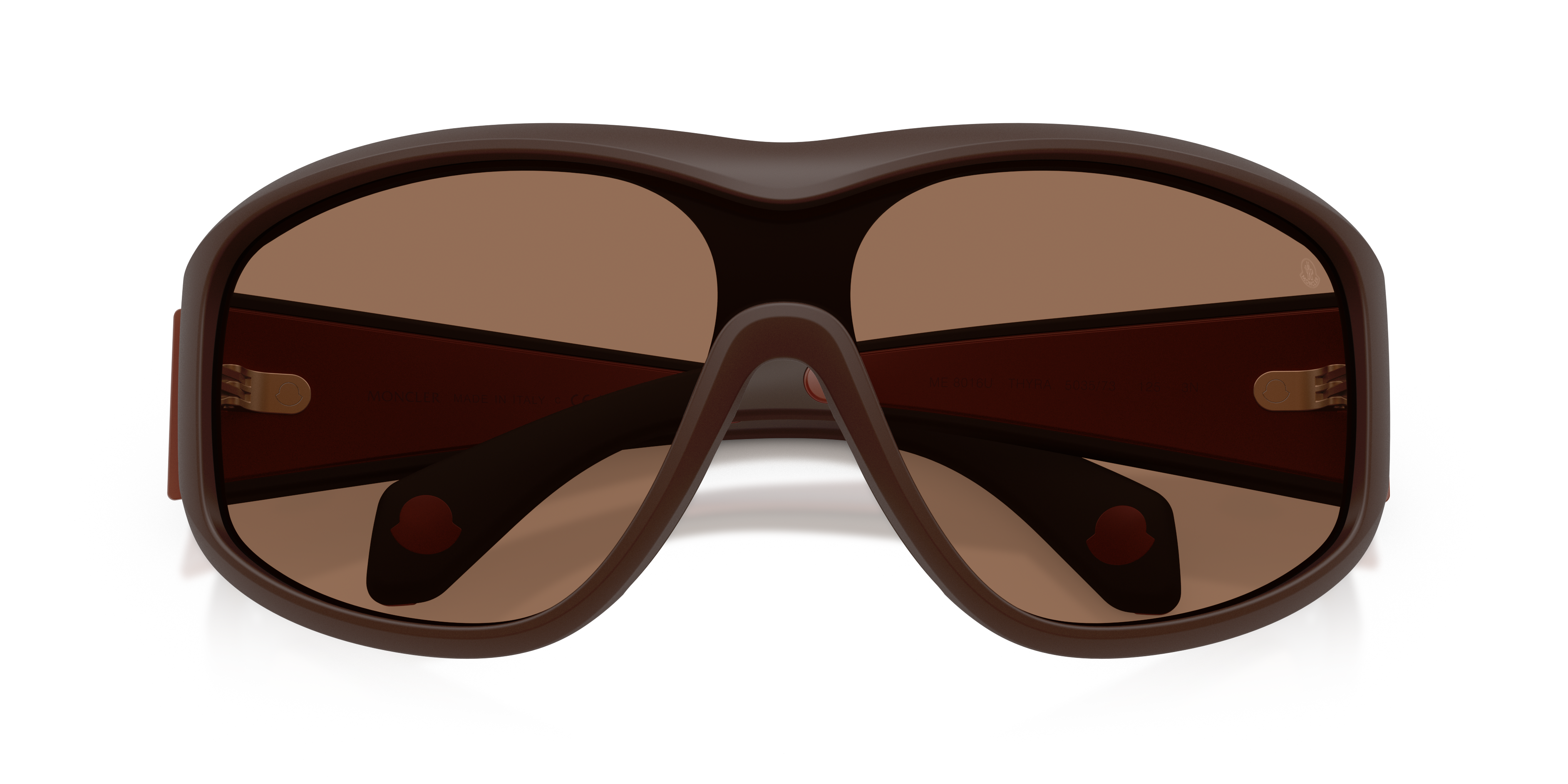 Moncler Unisex Moncler ME8016U THYRA 503573 Gafas de sol Inyectado Marrón Marrón Redonda Norma