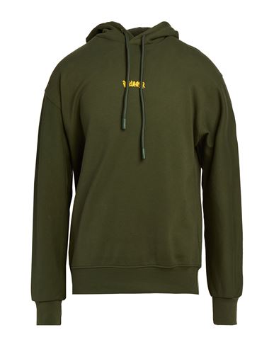 Man Sweatshirt Military green Size L Cotton