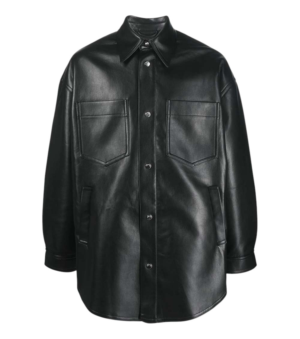 Black Solid Overshirt