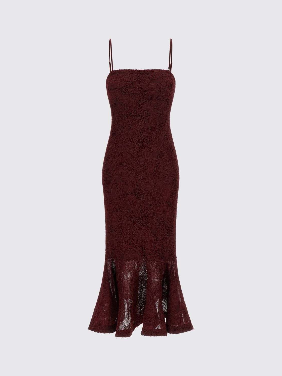 Flower Mesh Flounce Dress