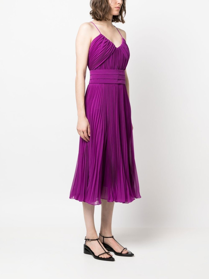 - Pleated Midi Dress