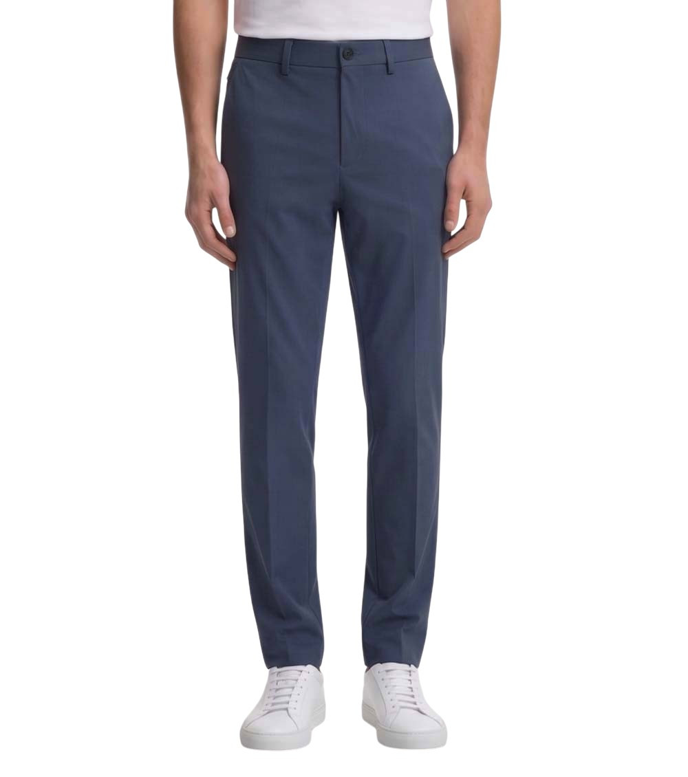 Blue Flat Front Pants