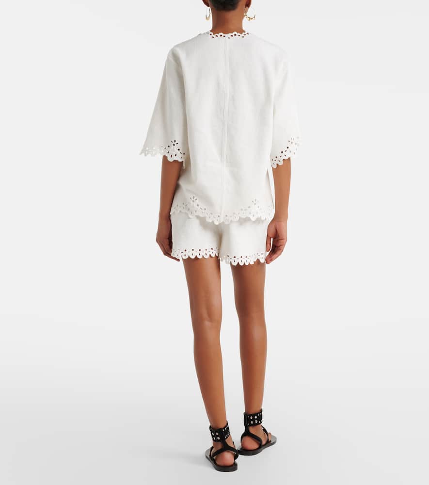 Balyme embroidered cotton shorts