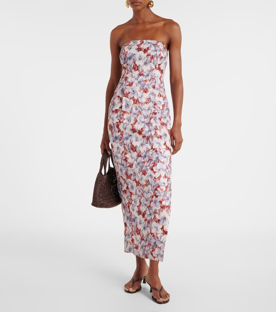 Rosalie floral linen maxi dress