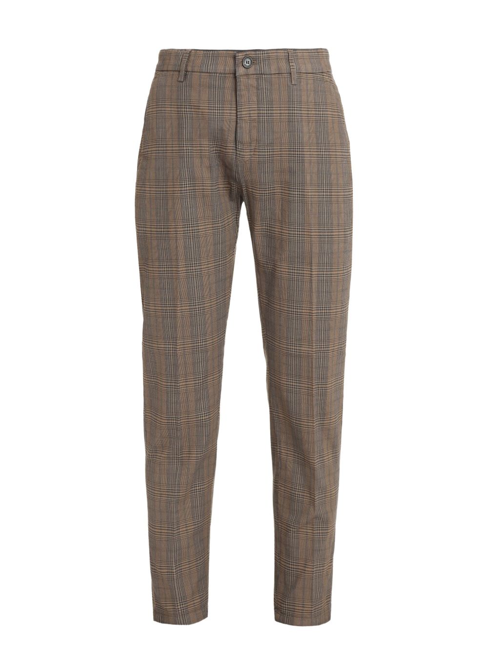 Checked tailored trousers - Brown