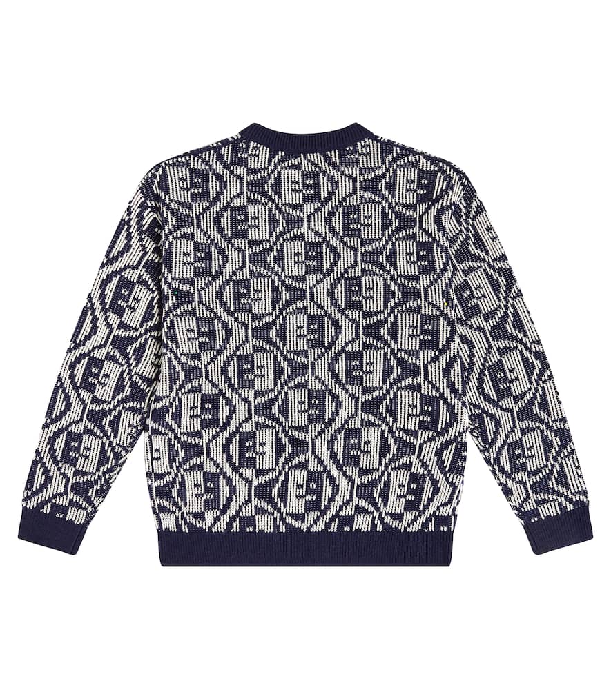 Acne Studios Kids Face Logo cotton sweater