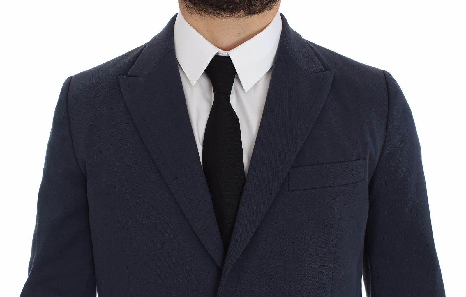 Cotton Stretch Blazer — Blue