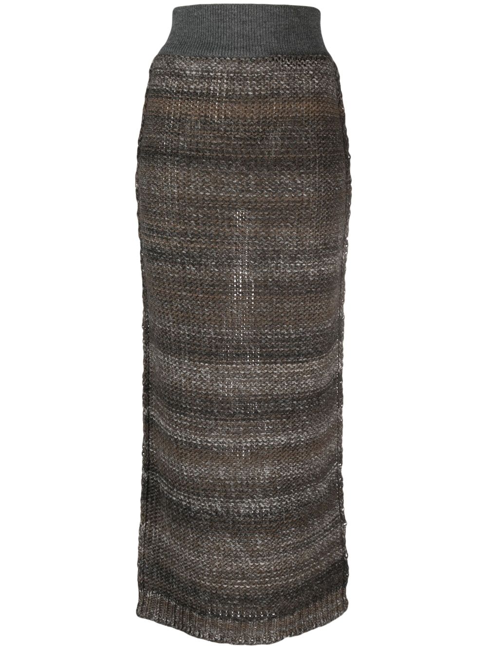 Lynette knitted midi skirt - Brown