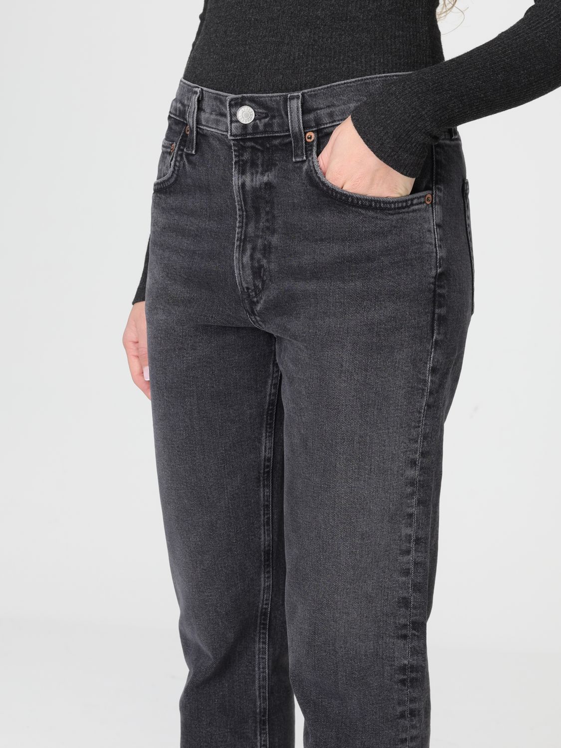 Jeans Woman color Black