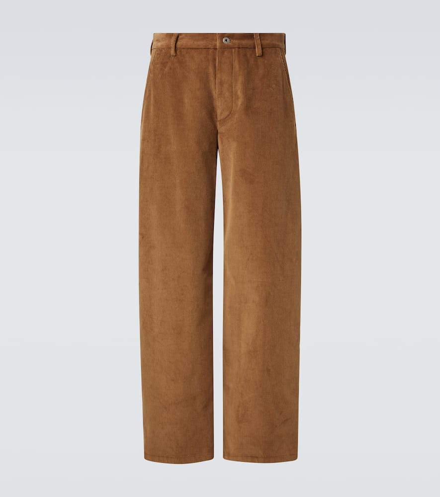 Cotton corduroy wide-leg pants