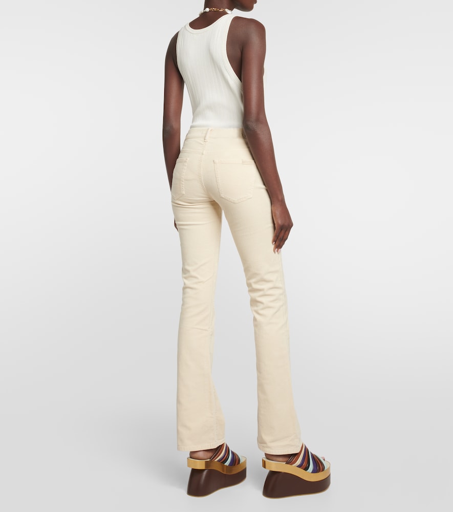 Mid-rise flared jeans