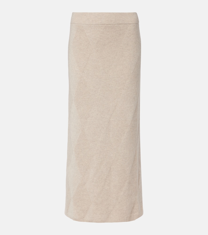 Salubre argyle cashmere midi skirt
