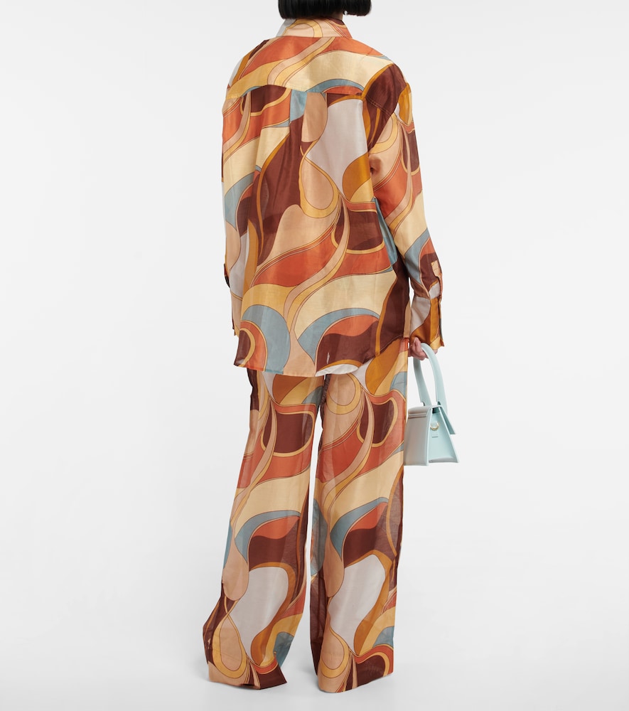 SIR Printed cotton and silk shirt