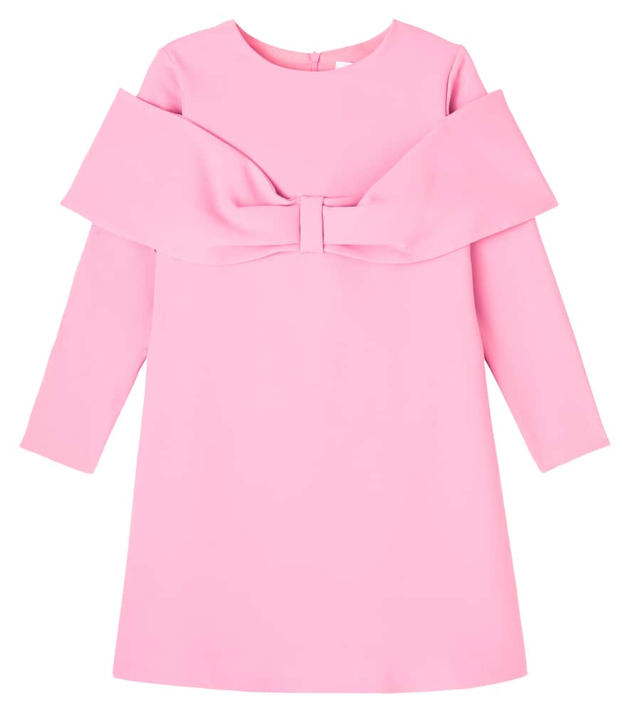 Bow-detail crêpe dress