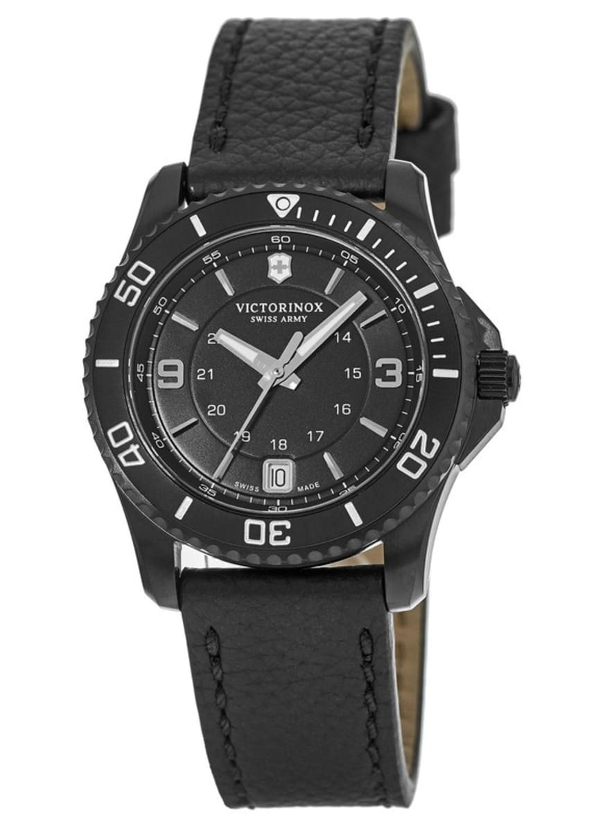 Maverick Small Black Edition Quartz Leather Strap Women's Watch 241788